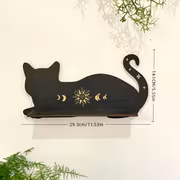 1pc/2pcs 2D Flat Cat Wall Shelf