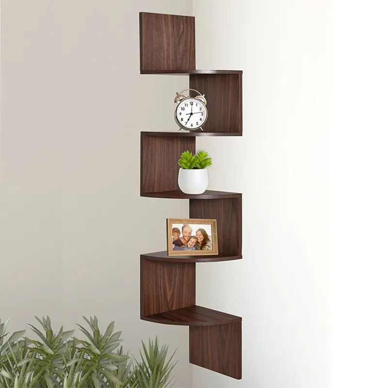 Wall‑Mounted DIY Floating Corner Shelf